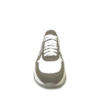 Sneakers running taupe rame glitter pitone