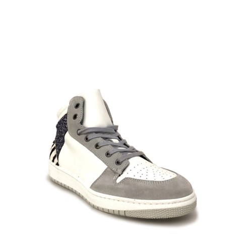 Sneakers basket zebrato glitter grigio