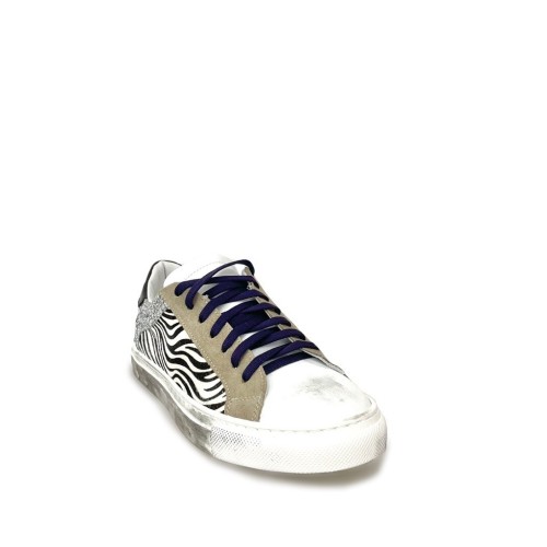 Sneakers zebrato viola glitter