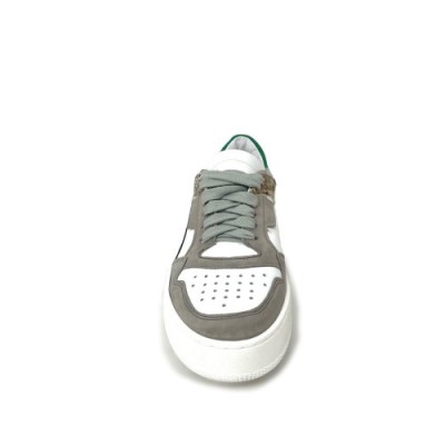 Sneakers suola alta pitone e verde