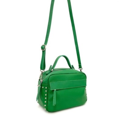 Mini bag verde con borchie