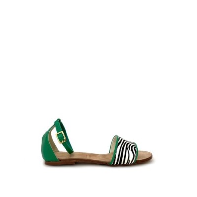 Sandali verde zebrato