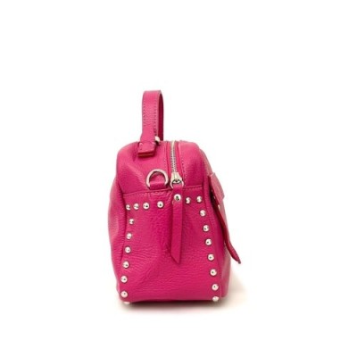 Mini bag fuxia con borchie