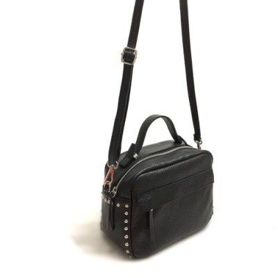 Mini bag nera con borchie